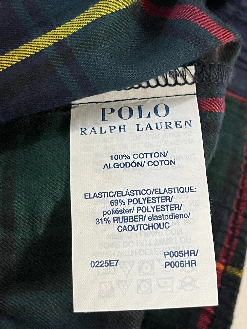 NWT - Polo Ralph Lauren 100% Cotton Green Plaid Pajama Bottoms Men’s Medium